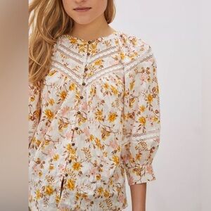 Anthropologie Harmony peasant blouse